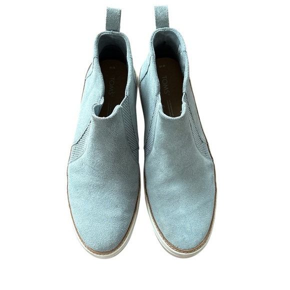 Toms blue gray suede slip on sneakers-Size 10 - Picture 3 of 6